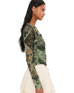 Free People Ariana Long Sleeve Ruched Top Women's