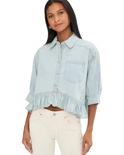 Free People Bailey Denim Shirt Women's