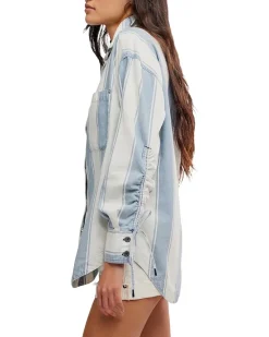 Free People Crossroads Striped Shirt Women's