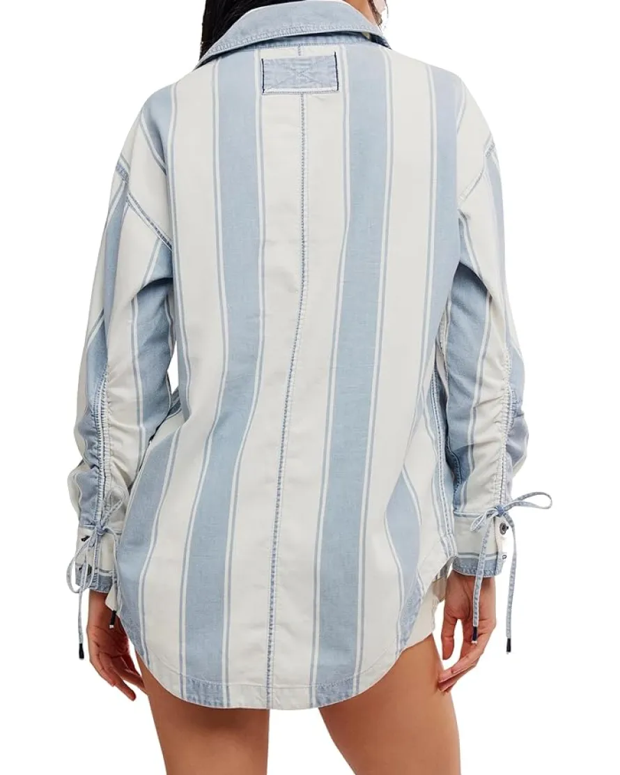 Free People Crossroads Striped Shirt Women's