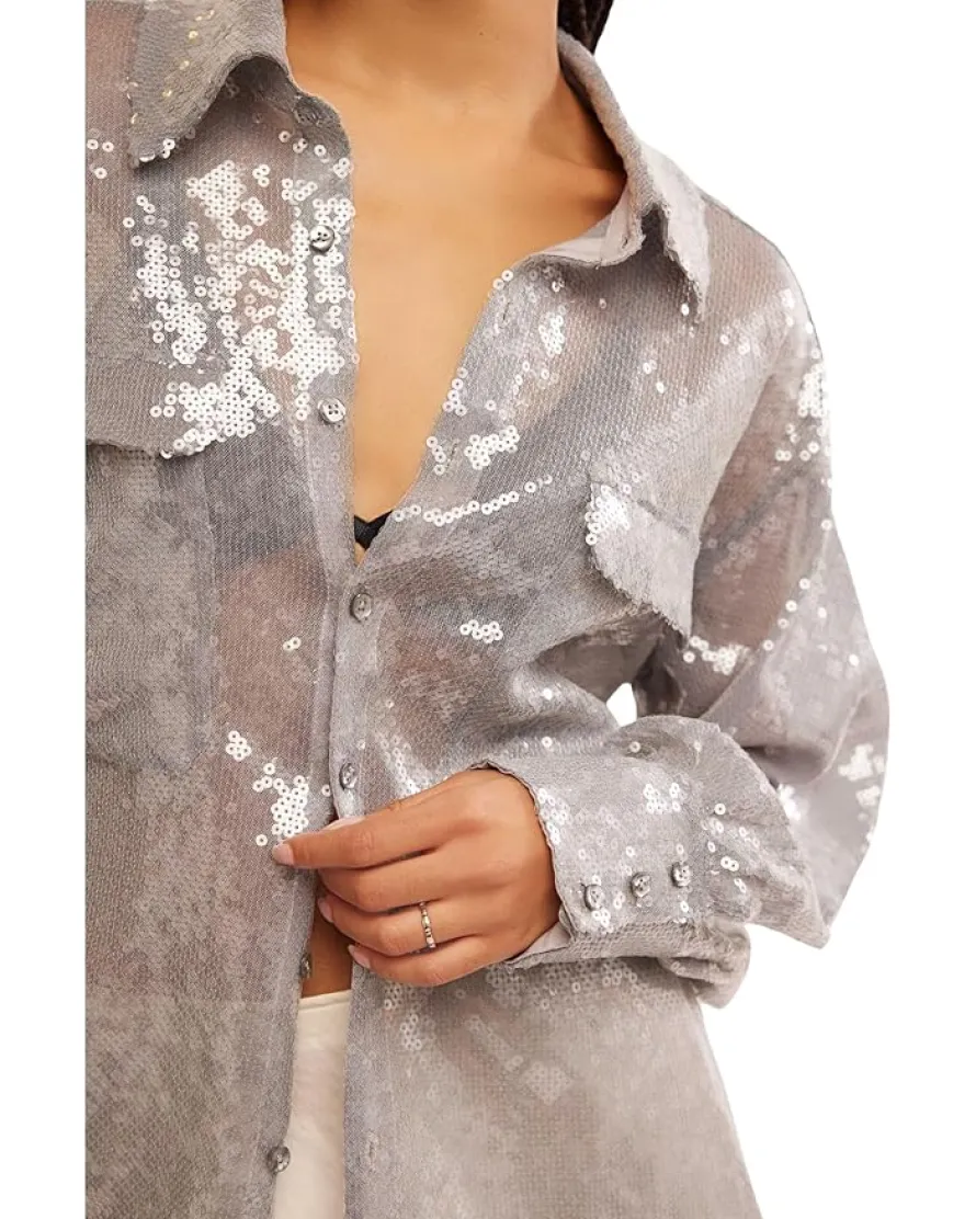 Free People Disco Margartia Button-Down Women's