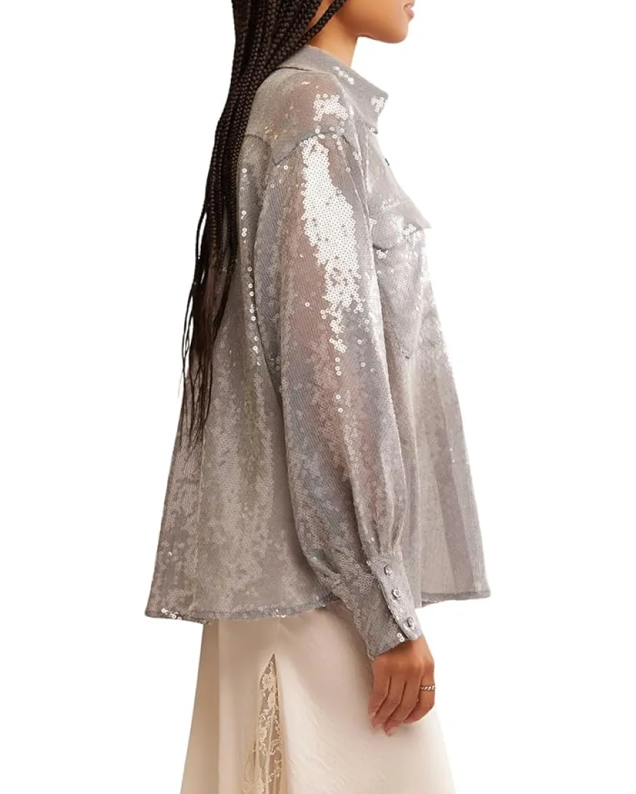 Free People Disco Margartia Button-Down Women's