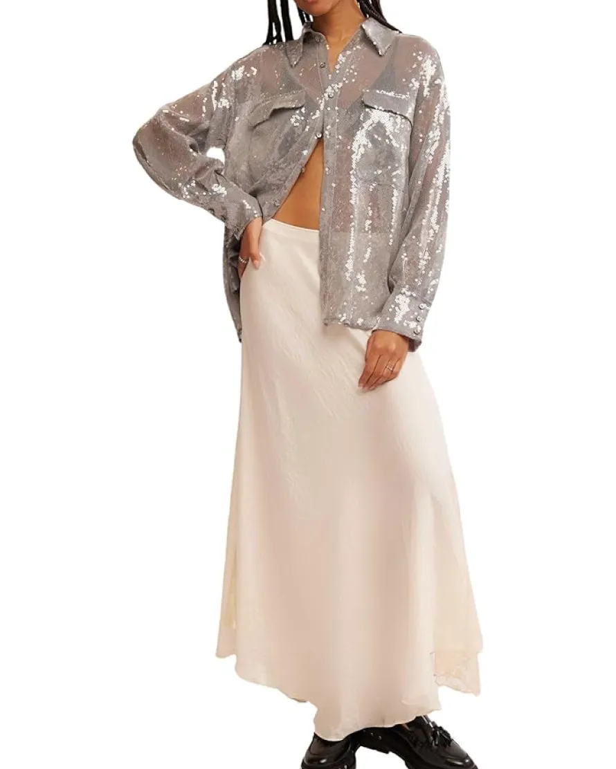 Free People Disco Margartia Button-Down Women's