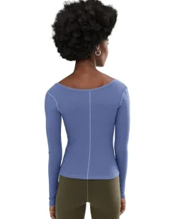 Free People End Game Pointelle Long Sleeve Women's