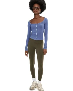 Free People End Game Pointelle Long Sleeve Women's