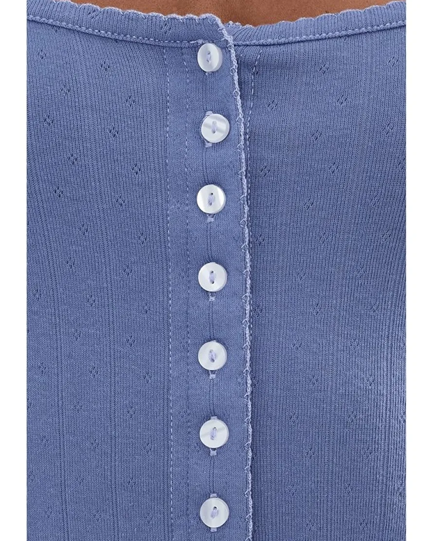 Free People End Game Pointelle Long Sleeve Women's