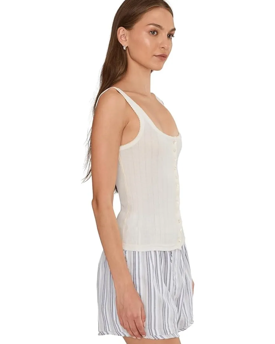 Free People End Game Pointelle Tank Women's