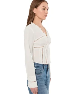 Free People Frankie Corset Long Sleeve Top Women's