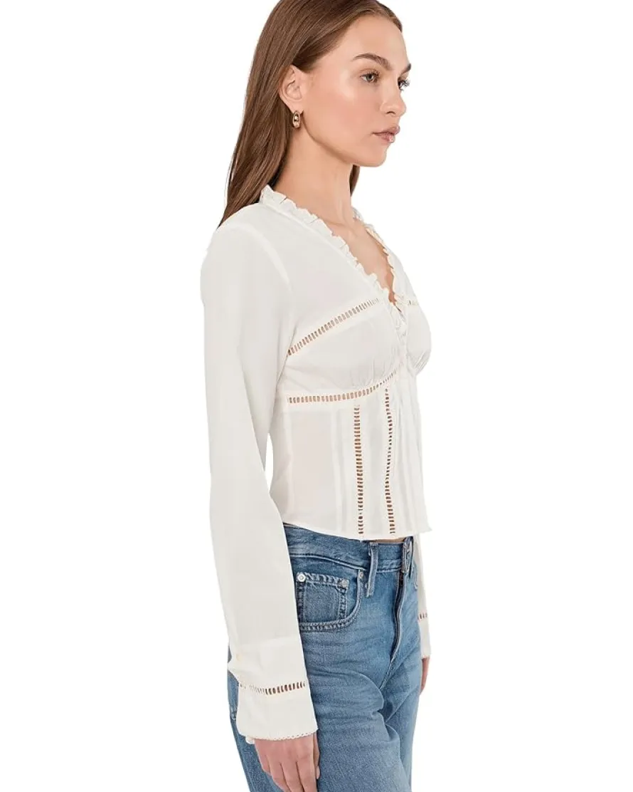 Free People Frankie Corset Long Sleeve Top Women's