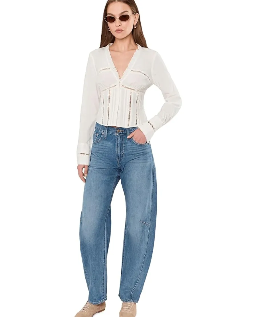 Free People Frankie Corset Long Sleeve Top Women's