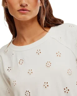 Free People Jessie Eyelet Tee Women's