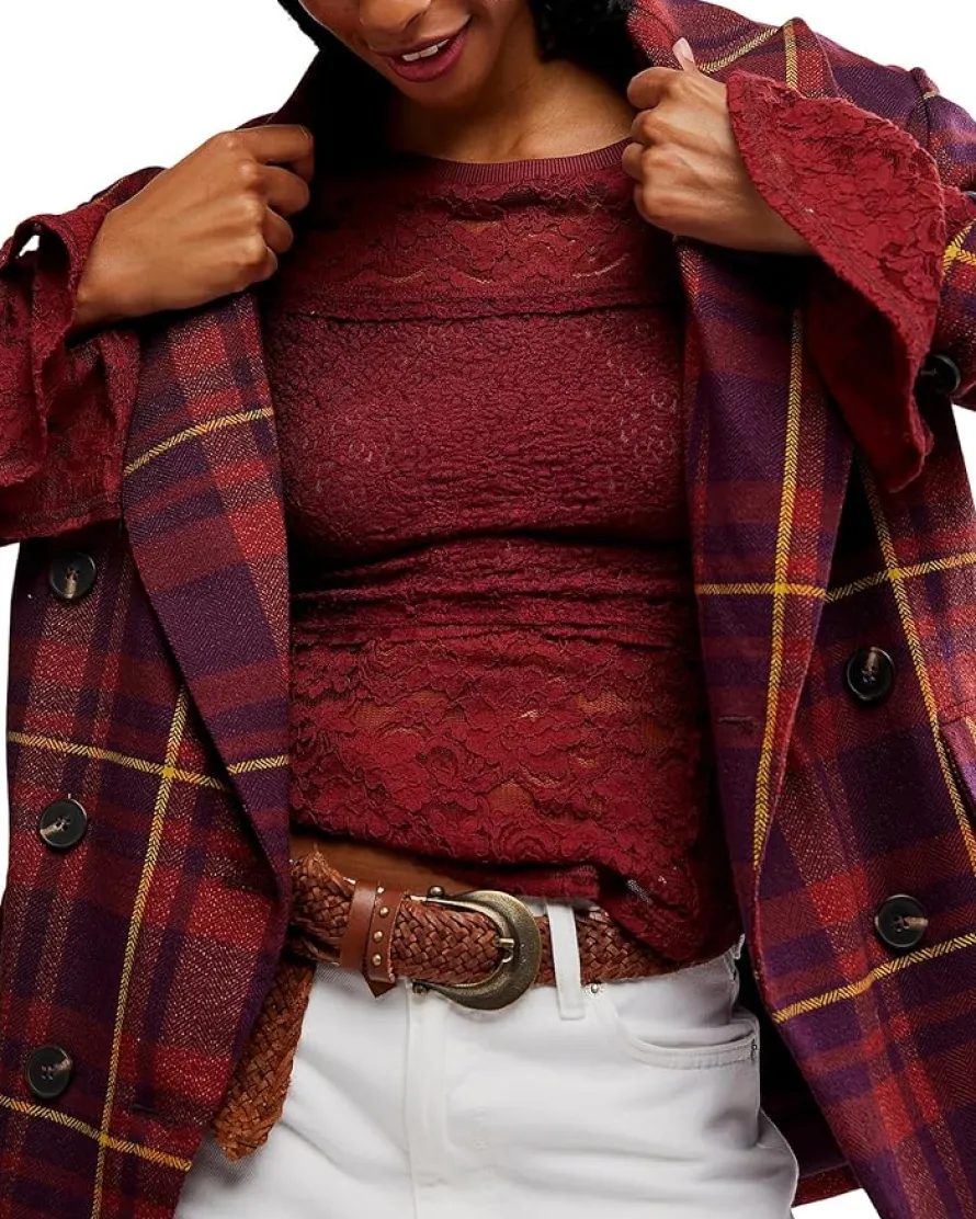 Free People Lace Layering Long Sleeve Women's