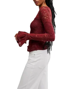 Free People Lace Layering Long Sleeve Women's