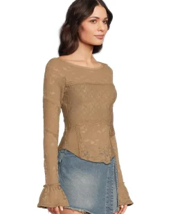Free People Lace Layering Long Sleeve Women's