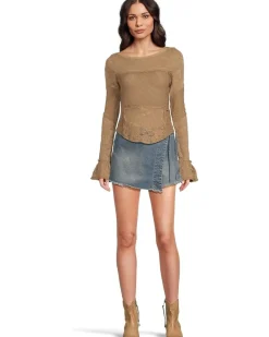 Free People Lace Layering Long Sleeve Women's
