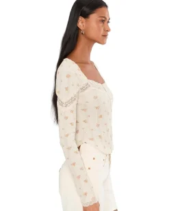 Free People Lets Party Cardi-Print Women's