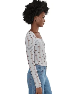 Free People Lets Party Cardi-Print Women's