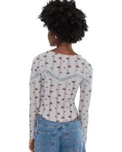 Free People Lets Party Cardi-Print Women's