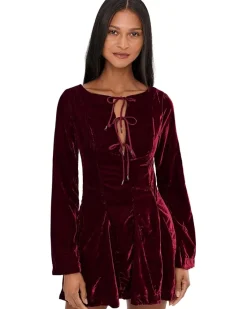 Free People Linney Velvet Mini Women's