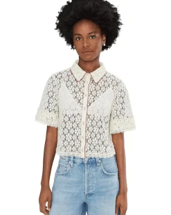 Free People Mannie Lace Button-Down Women's