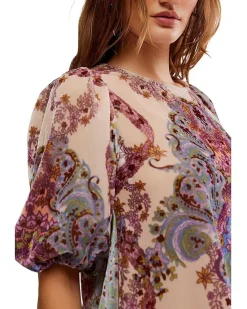 Free People Maye Printed Velvet Tunic Women's