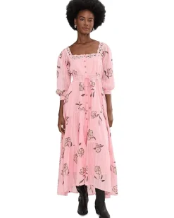Free People Morning Meadows Long-Sleeve Maxi Dress Women's