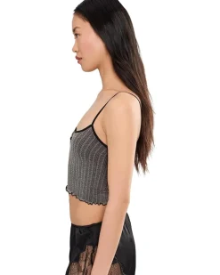 Free People Snap Into It Henley Crop Women's