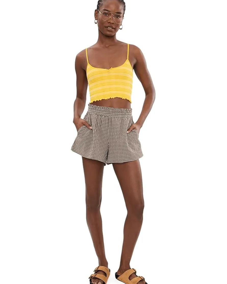 Free People Snap Into It Henley Crop Women's