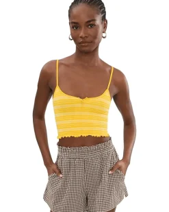 Free People Snap Into It Henley Crop Women's
