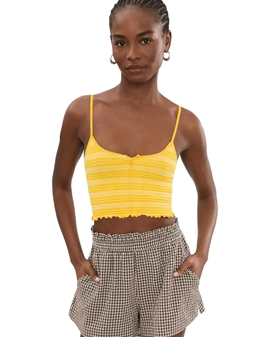 Free People Snap Into It Henley Crop Women's