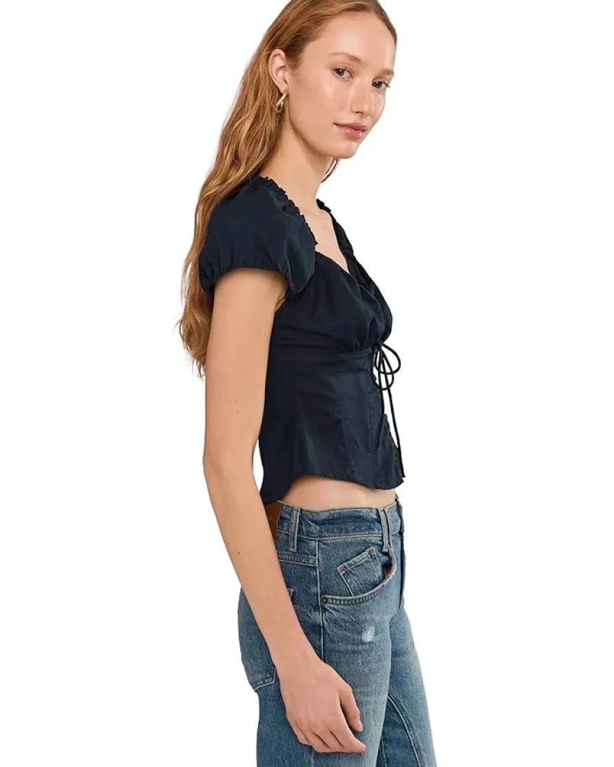 Free People Summer Short Sleeve Blouse Women's