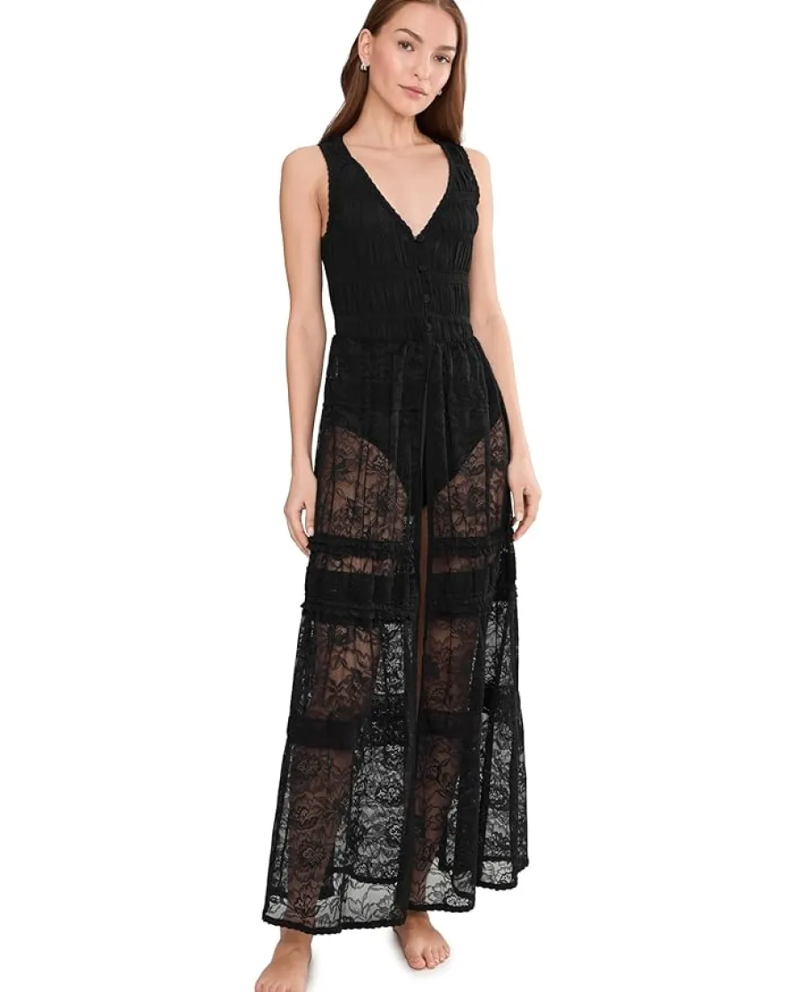 Free People Sweet Saloon Sleeveless Maxi Bodysuit Women's