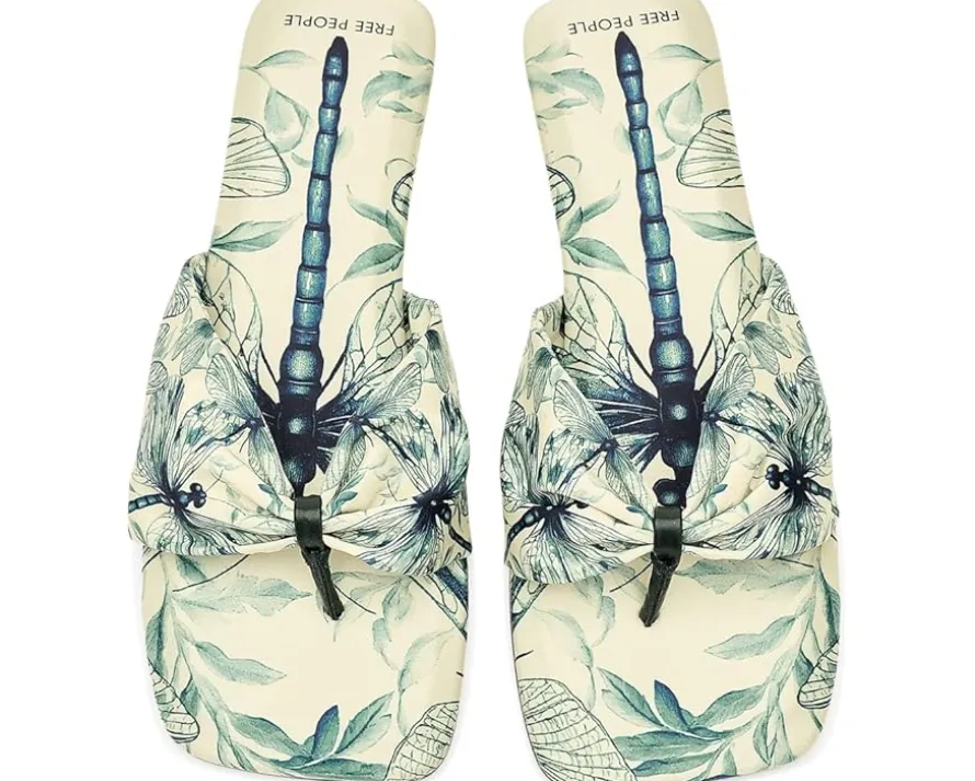Free People Tia Ruched Printed Sandals Women's