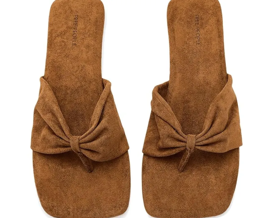Free People Tia Ruched Vegan Suede Sandals Women's