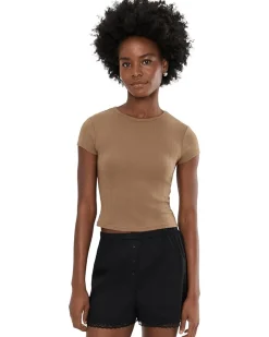 Free People Wait A Minute Baby Tee Women's