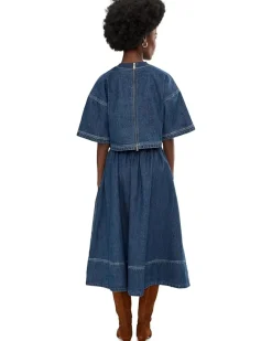 Free People Westley Denim Skirt Set Women's