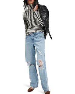Free People We The Free Good Good Stripe Turtleneck Women's
