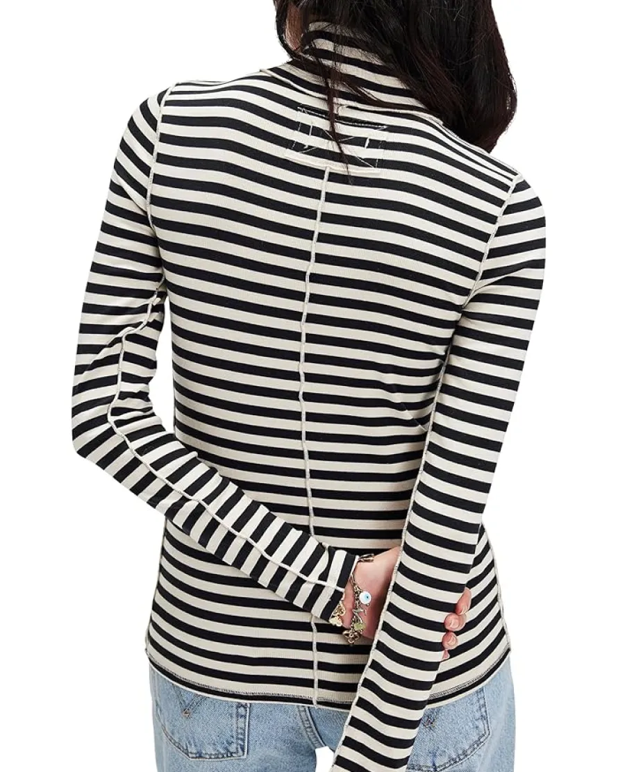 Free People We The Free Good Good Stripe Turtleneck Women's