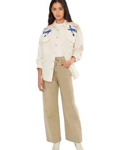 Free People We The Free Take Flight Embroidered Shirt Women's