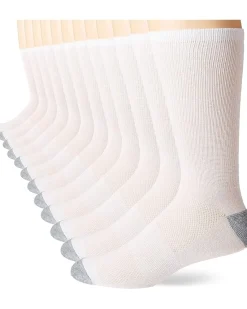 Hanes Mens X-temp Lightweight Crew Socks, 12-pair Pack Men's