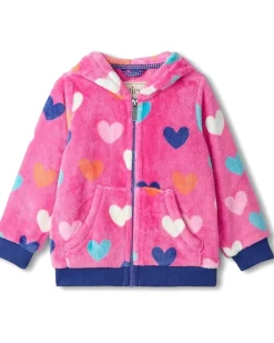 Hatley Kids Hearts Fuzzy Fleece Zip-Up Hoodie (Toddler/Little Kid/Big Kid)