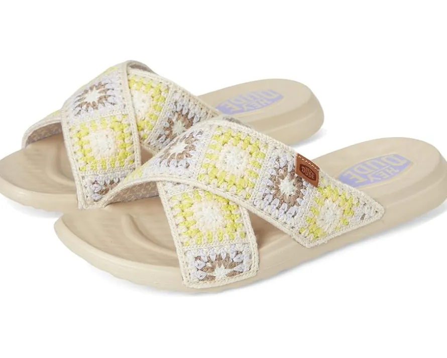 Hey Dude Christi Slide Cottage Crochet Women's