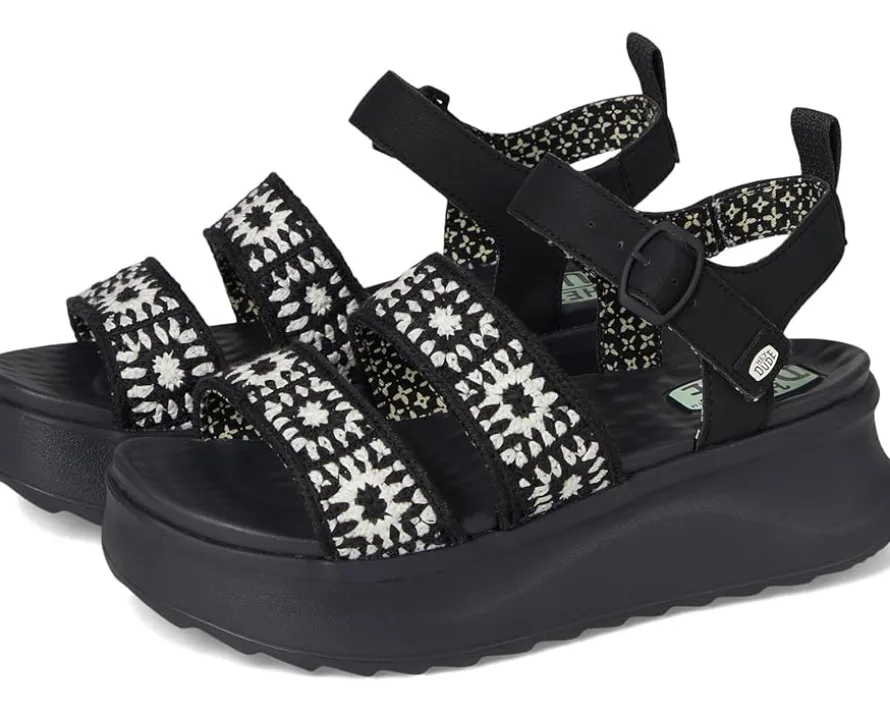 Hey Dude Delray Buckle Cottage Crochet Women's