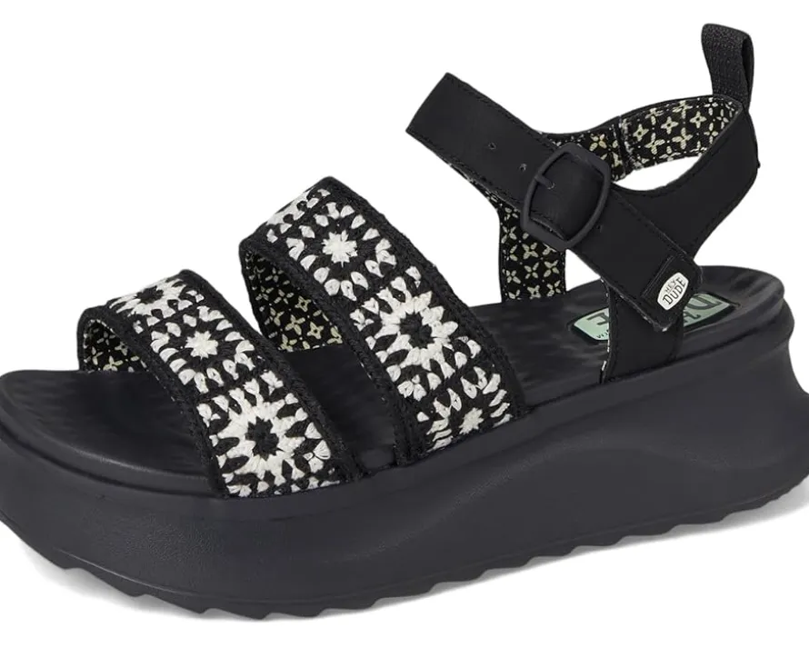 Hey Dude Delray Buckle Cottage Crochet Women's