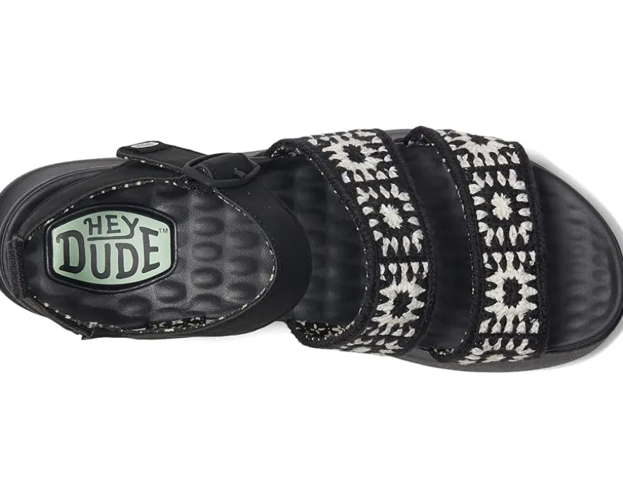 Hey Dude Delray Buckle Cottage Crochet Women's