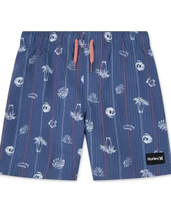 Hurley Kids Paradise Stripe Pull-On Swim Trunk (Little Kids)