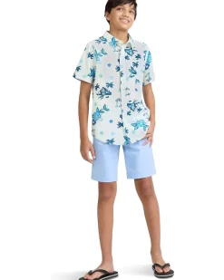 Hurley Kids Printed Button-Down Shirt (Big Kid)