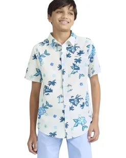 Hurley Kids Printed Button-Down Shirt (Big Kid)