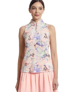Jamie Sadock Crackle Print Sleeveless Top Women's
