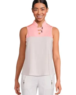 Jamie Sadock Dotted Up Print Sleeveless Polo Women's